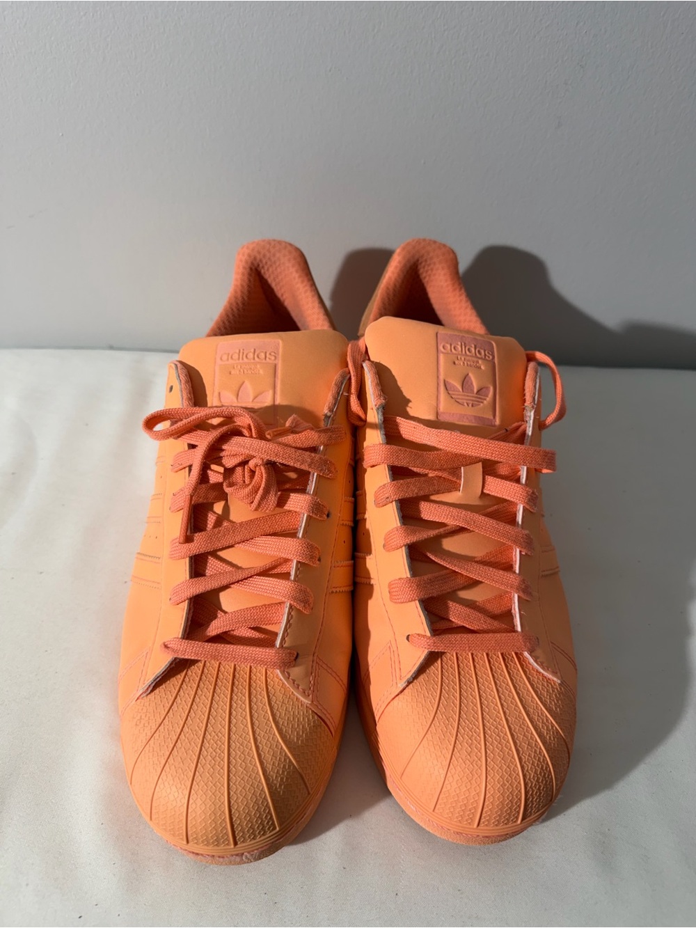 Adidas Superstar Adicolor “Sun Glow”Model Orange Reflection Sneaker Men Sz 12 - Picture 3 of 6